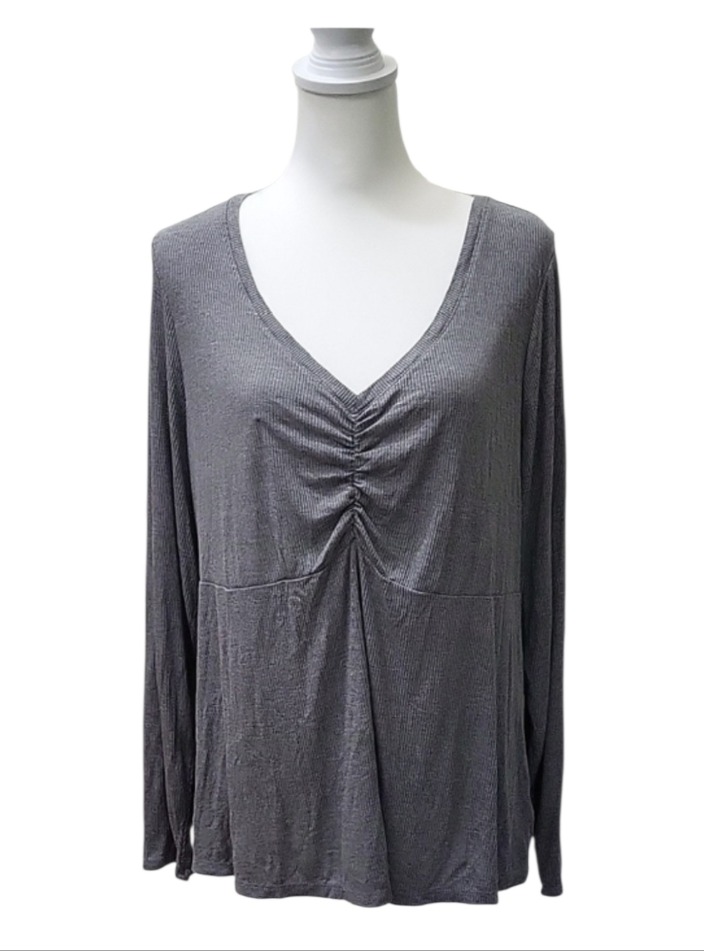 Torrid Super Soft Ribbed Sleep Top Size 3 3X Light Rib Knit Lounge Shirt